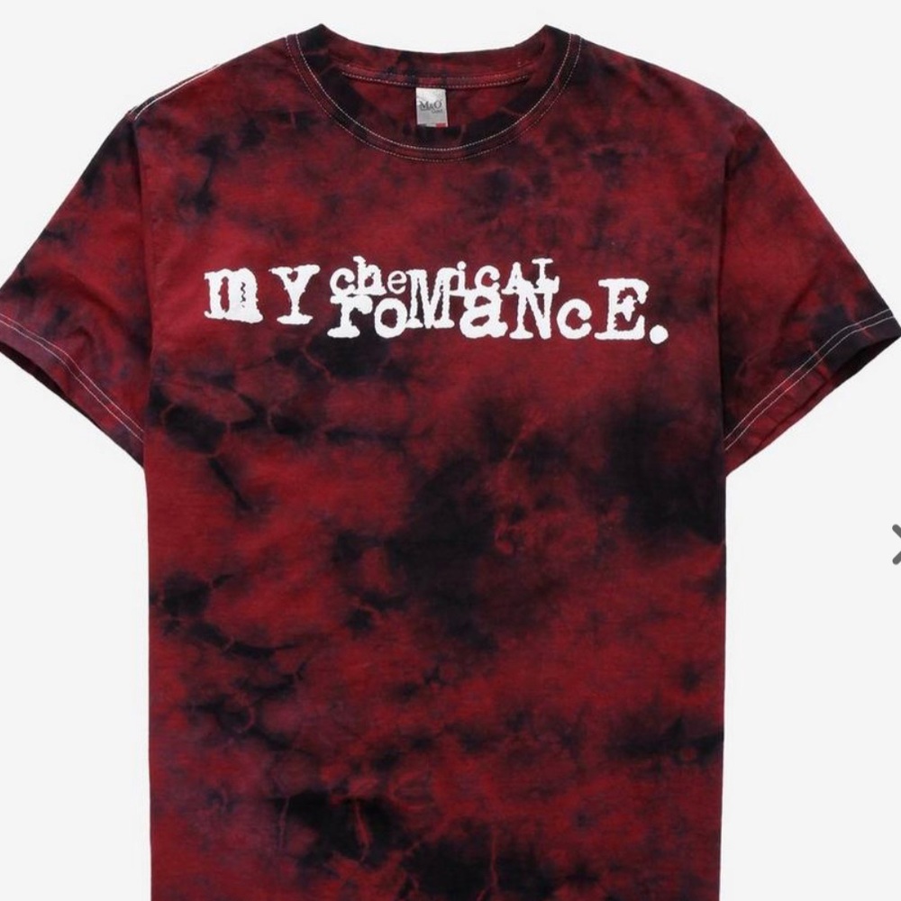 My Chemical Romance Black & Red Tie-Dye T-Shirt